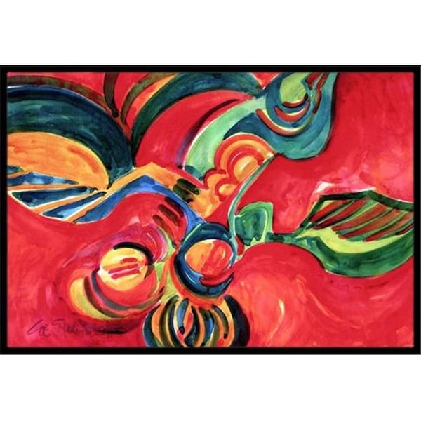 Carolines Treasures Carolines Treasures 6043JMAT 24 x 36 in. Red Flowers and berries Indoor Or Outdoor Mat 6043JMAT - main